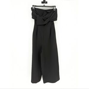 Topshop Strapless Wide Leg Jumpsuit Black 2 cocktail party evening minimalist